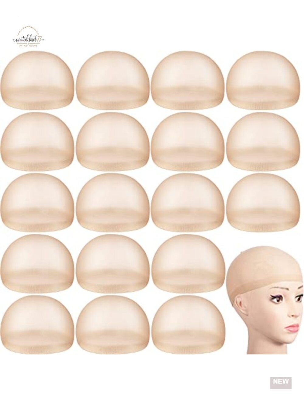 Nylon Wig Caps Elastic Stretchy 100 Pack